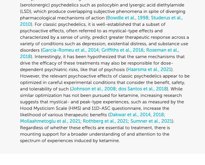 Toward Synergies of Ketamine and Psychotherapy (Mathai, et al, 2022)